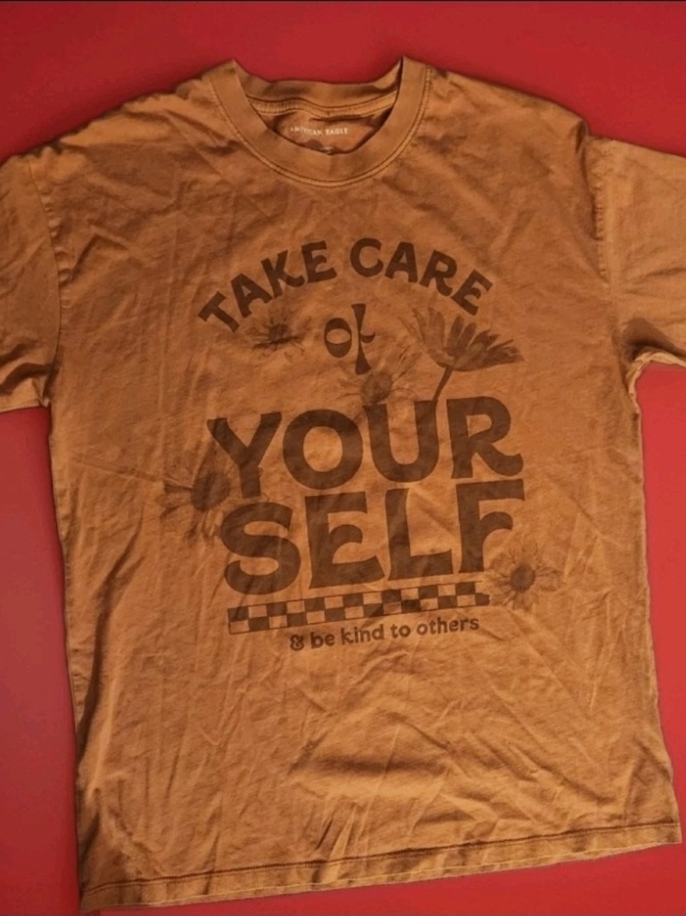 American Eagle Outfitters Rust Graphic Tee
